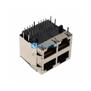 Professional BOM Supplier 133041-E Jack Modular Connector 8p8c RJ45 Ethernet 90 Angle Right Shielded EMI Finger 133041E