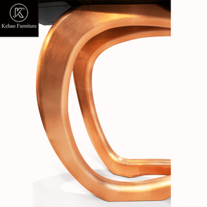<span class=keywords><strong>Consola</strong></span> de Lujo Personalizada para Salas de Estar y <span class=keywords><strong>Comedor</strong></span>, con Cubierta de Mármol Exclusiva, Base de Hoja de Cobre y Acabado de Alto Brillo, Muebles para el Hogar - Product Image 6