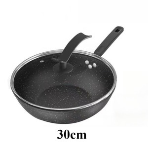 Sartén Antiadherente <span class=keywords><strong>de</strong></span> Fondo Plano Universal para Cocina <span class=keywords><strong>de</strong></span> Inducción y Estufa <span class=keywords><strong>de</strong></span> Gas, <span class=keywords><strong>Wok</strong></span> Chino sin Humo para Hogar y Hotel - Product Image 4