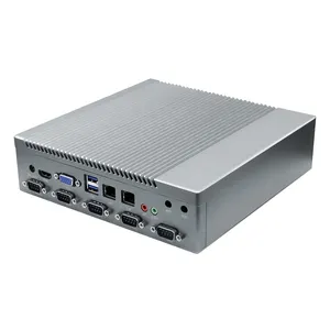 תמיכת חלון/לינוקס/אנדרואיד רב ממשק COM LAN USB VGA HMI אלומיניום סגסוגת כיתה תעשייתית fanless מיני מחשב 12v