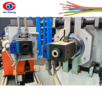 Machine d'extrusion de fil à vis simple automatique JIACHENG, équipement de fabrication de câbles de données USB en cuivre PVC avec contrôle PLC