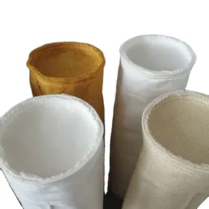 Customized filter bag 500gsm material P84 PPS PTFE 200 degree diameter 135mm high temperature resistant for incineration plant