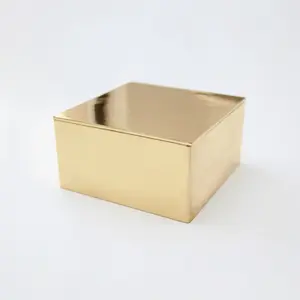 Maxery Модные Роскошные позолоченные металлические латунные коробки для ювелирных изделий, коробки для ювелирных изделий с логотипом на заказ