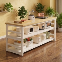 Meuble de rangement autoportant multifonctionnel à plusieurs niveaux en verre, table de découpe, buffet, armoire de rangement moderne et minimaliste de 2 pieds, simple