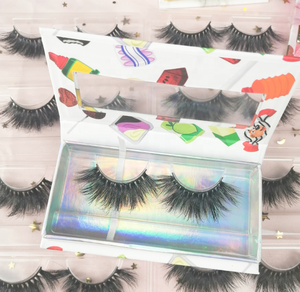 bo&icirc;tes personnalis&eacute;es vente en gros de marque priv&eacute;e vegan moelleux fausse bande de <strong>vison</strong> vendeur de cils avec emballage - Product Image 3