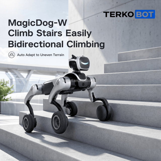 MagicDog-W 8200mAh Battery Long Endurance Wheeled Quadruped Robot 2~4H Working Time Outdoor Bionic Patrol Robot Dog
