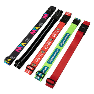 Multicolored <b>Adjustable</b> Luggage <b>Strap</b> with Buckle Combination Lock Luggage <b>Strap</b> Polyester Baggage Securing <b>Strap</b> - Product Image 1