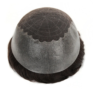 Parrucchino Dura Octagon da Uomo 7X9 in Pizzo e PU con Capelli Remy Sistema di Onde Naturali 5 Pollici Capelli Indiani Corti Densità 120% - Product Image 2