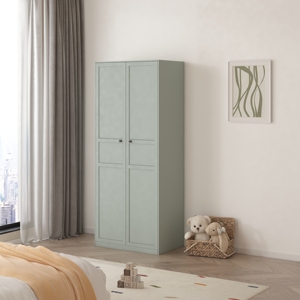 Armario de Acero Moderno en Existencia para Uso Doméstico Europeo, Armario Metálico Resistente para Dormitorio, Gabinete de Almacenamiento - Product Image 1