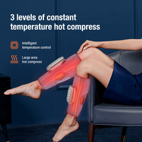 Fitease 1 Paire de Dispositifs de Massage Électriques à Compression Chaude pour Bras et Jambes avec Télécommande, 3 Niveaux de Chauffage et Pression d'Air