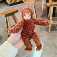 Pendentif en peluche mignon petit singe, poupée gorille à longs bras et longues jambes, décoration à suspendre pour sac à dos