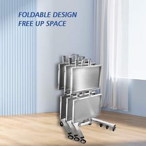 뷰티 헤어 살롱 트롤리 스파 클리닉 의료용 스테인레스 스틸 유틸리티 계기 트레이 미용사 바퀴 카트 - Product Image 6