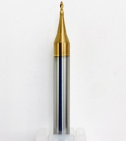 Micro Endmill 2-Flûte Mini Flat End Mill Gold CNC Router Tools avec Altin Coating Support OEM personnalisé