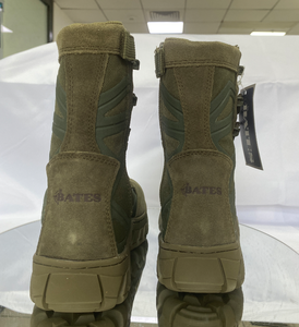 Bottes tactiques montantes vert olive DFA120 avec fermeture éclair latérale, tige en daim et nylon, semelle extérieure robuste à profondeur de grip, pour homme, pour activités de combat et de terrain en extérieur - Product Image 2