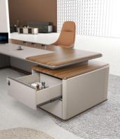 Bureau de direction en bois de luxe ergonomique minimaliste moderne de haute qualité, design écologique et durable pour les managers, les avocats, les PDG