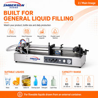 Pompe de remplissage semi-automatique pneumatique de table pour bouteilles en verre de 25 à 10 000 ml, pour eau, jus, lait, huile, parfum