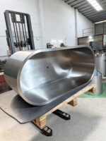 Baignoire ovale autoportante en acier inoxydable 304, fabrication directe usine OEM ODM, baignoire à glace, baignoire de plongeon froid, capacité 50-59 gallons