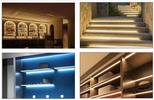 Bande LED COB 12V 24V cinq-en-un, bande lumineuse LED COB RVB rouge CCT, bande LED COB 12V 3000K 2700K-6000K - Product Image 4