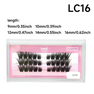 ขนตาปลอมแบบกลุ่ม 40P 50P แบบ D Curl สำหรับต่อขนตาเองที่บ้านหรือร้านเสริมสวย - Product Image 6