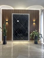 Lembaran Marmer PVC UV Hitam Berkualitas Tinggi 1220*2440mm untuk Dekorasi Interior