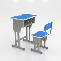 Ensemble bureau et chaise pour étudiant sur mesure, table en plastique et métal pour la maison ou l'école, table d'étude, bureaux et chaises de bureau