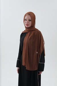 イスラム教徒<span class=keywords><strong>2025</strong></span>新しいクール通気性明るいシルクシフォン島クレープスカーフ純粋な色シンプルマレーインドネシア人女性のスカーフ - Product Image 3