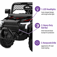 GEEN Auto Eléctrico para Niños Unisex, Vehículo de Juguete con Batería de 12V, Luces Musicales, Control Remoto, Auto para Niños