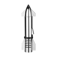 Starship pistolet briquet créatif fusée ornements de bureau métal droit pistolet de soudage briquet gonflable