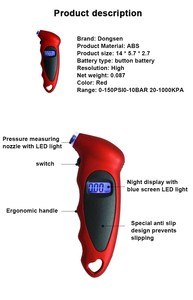 150 PSI kỹ thuật số đo áp suất lốp cho xe ô tô xe tải & xe đạp <span class=keywords><strong>4</strong></span>-thiết lập với màn hình <span class=keywords><strong>LCD</strong></span> hiển thị - Product Image 2