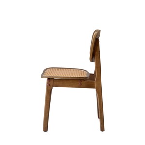 Silla de Comedor de Estilo Retro de Mediados de Siglo, con Respaldo de Ratán Plástico y Madera Sólida, para Hogar, Cocina, Estudio o Cafetería - Product Image 4