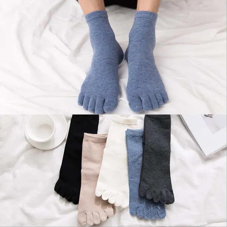 Mulu OEM Cinco-dedo Meias Homens de Algodão Split Toe Meias Anti-odor Anti-suor Campanha Split Toe Socks