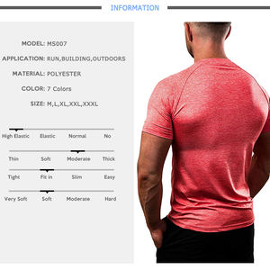 Palestra Abbigliamento T-Shirt Uomo Tops Bodybuilding Fitness Muscolare Che Mostra Compressa Stretto Fit Design Usura di Ginnastica Camicie da Uomo - Product Image 2