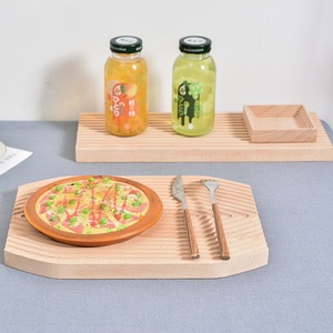 Plateau de service asymétrique créatif en bois de hêtre jetable pour desserts, barbecues extérieurs modernes et thés de l'après-midi, inspiré des ondulations de l'eau - Product Image 4