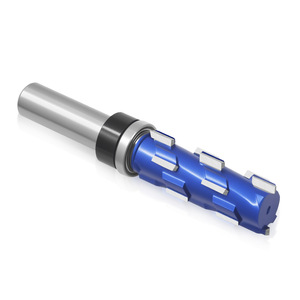 Fraise spirale à arbre de 1/2 pouce avec roulement, outil de fraisage droit pour le travail du bois, couteau de finition haute rigidité pour défonceuse électrique - Product Image 3