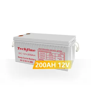 Techifne 12V 200 Amp Deep Cycle Accu 12V 200AH Solar Batterij 100AH 150AH 200AH Voor Zonne-energiesystemen