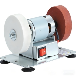Affûteuse électrique compacte à double meule avec roues grossières et fines pour le polissage des couteaux, utilisation sur bureau - Product Image 1