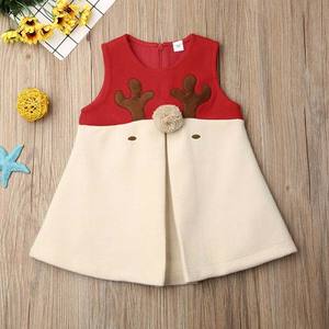 Boutique di moda autunno rosso alce natale bambini piccoli vestiti invernali per ragazze si vestono - Product Image 2