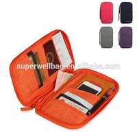 Superwell Fashion - Cartera de Viaje Multifuncional de Lujo para Hombre y Mujer, con Cierre de Cremallera, para Pasaporte, Tarjetas de Visita