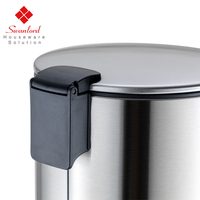 Mini poubelle ronde de papier toilette d'acier inoxydable avec l'utilisation durable de recyclage de pédale