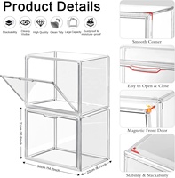 Vitrine transparente anti-poussière en acrylique pour figurines d'anime, statues en résine, modèles de jouets, présentoir de collection intérieur