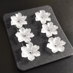 F16 12mm 14mm Flor de cuarzo esmerilado de seis pétalos hecha a mano - Product Image 4