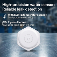 Détecteur de fuite d'eau IP65 avec alarme, en ABS, pour usage domestique et industriel, compatible avec les systèmes de sécurité domestique intelligents