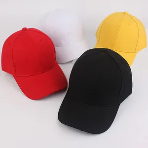 Custom Logo Solid Color Adjustable Baseball Caps Unisex Embroidery Print Logo Spring Summer Cotton Baseball Cap Custom