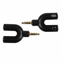 3,5-mm-Stereo-Splitter, Audio-zu-Mikrofon- und Kopfhöreranschluss-Adapter, kompatibel mit Mobiltelefonen, Computern, Lautsprechern und mehr – vergoldeter Stecker-Buchse-Adapter