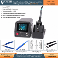Kit de station de soudage haute fréquence 180W avec aspirateur à soudure, pinces et 3 embouts, écran tactile intelligent pour l'assemblage de circuits imprimés