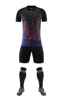 Benutzer definierte orange und schwarz sublimierte Fußball trikot Fußball uniform