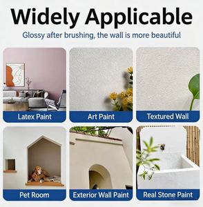 Revêtement liquide <span class=keywords><strong>transparent</strong></span> pour murs extérieurs, résistant aux UV, anti-salissure, imperméable et brillant pour façades de bâtiments, peinture effet pierre. - Product Image 6