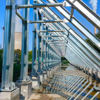 Support de montage de panneaux solaires en acier certifié CE, structure de support PV pour système d'installation solaire au sol