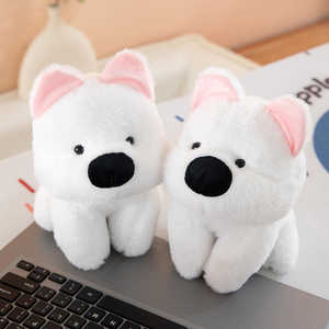 Nouvelle Arrivée Adorable Peluche West Highland White <span class=keywords><strong>Terrier</strong></span>, Jouet en Peluche Chien Blanc Super Doux, Poupée Créative Mignonne en Forme de Chiot - Product Image 2