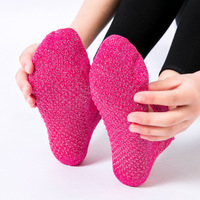 Chaussettes de Pilates antidérapantes pour femmes, chaussettes de Pilates Reformer avec grip, chaussettes antidérapantes à bout ouvert pour le ballet, l'entraînement pieds nus